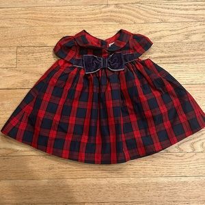 Janie & Jack red & blue plaid baby girls dress size 0-3 months, worn once